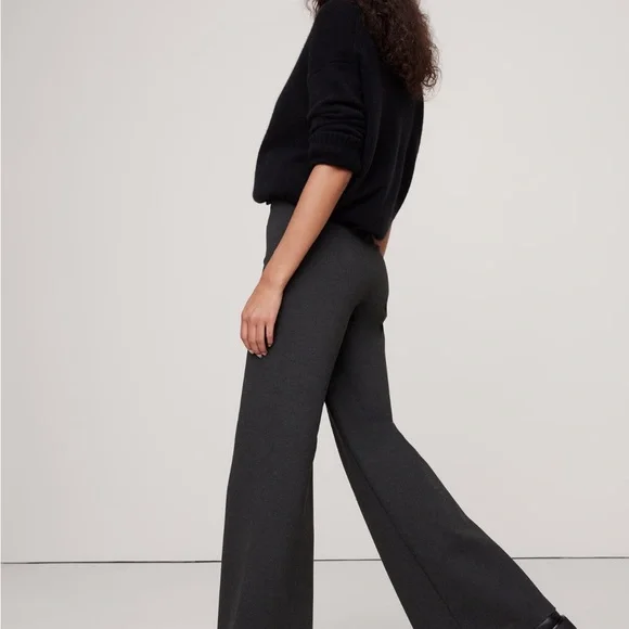 Black Banana Republic Wide-Leg Everywhere Ponte Pants - Picture 6 of 13